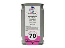 Remanufactured 130ml HP #70 LIGHT MAGENTA Pigment Cartridge for DesignJet Z2100, Z3100, Z3200, Z5200 (C9455A)