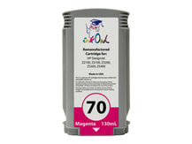 Remanufactured 130ml HP #70 MAGENTA Pigment Cartridge for DesignJet Z2100, Z3100, Z3200, Z5200, Z5400 (C9453A)