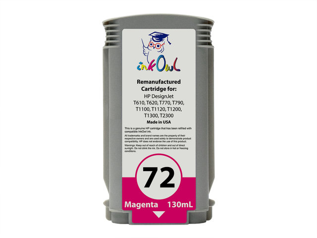 Remanufactured 130ml HP #72 MAGENTA Cartridge for DesignJet T-series (C9372A)