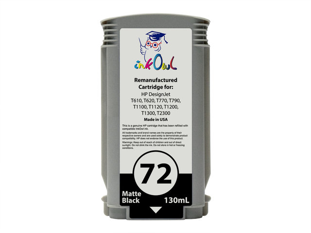 Remanufactured 130ml HP #72 MATTE BLACK Cartridge for DesignJet T-series (C9403A)