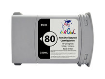 Remanufactured 350ml HP #80 BLACK for DesignJet 1050, 1055 (C4871A)