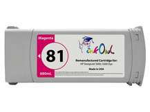Remanufactured 680ml HP #81 MAGENTA Dye Cartridge for DesignJet 5000, 5500 (C4932A)