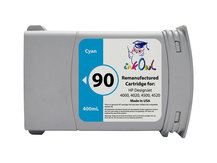 Remanufactured 400ml HP #90 CYAN Cartridge for DesignJet 4000, 4020, 4500, 4520 (C5061A)