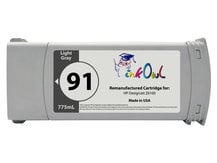 Remanufactured 775ml HP #91 LIGHT GRAY Pigment Cartridge for DesignJet Z6100 (C9466A)
