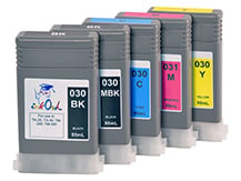 5-pack 55ml Compatible Cartridges for CANON PFI-030/PFI-031