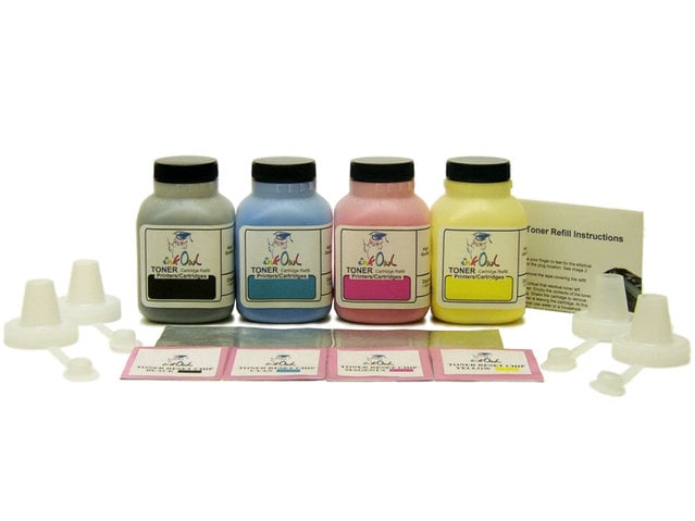 4-Color Toner Refill Kit for use in HP CE320A, CE321A, CE322A, CE323A (128A)