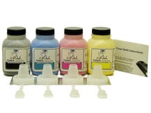 4-Color Laser Toner Refill Kit for BROTHER TN-221, TN-225, and others